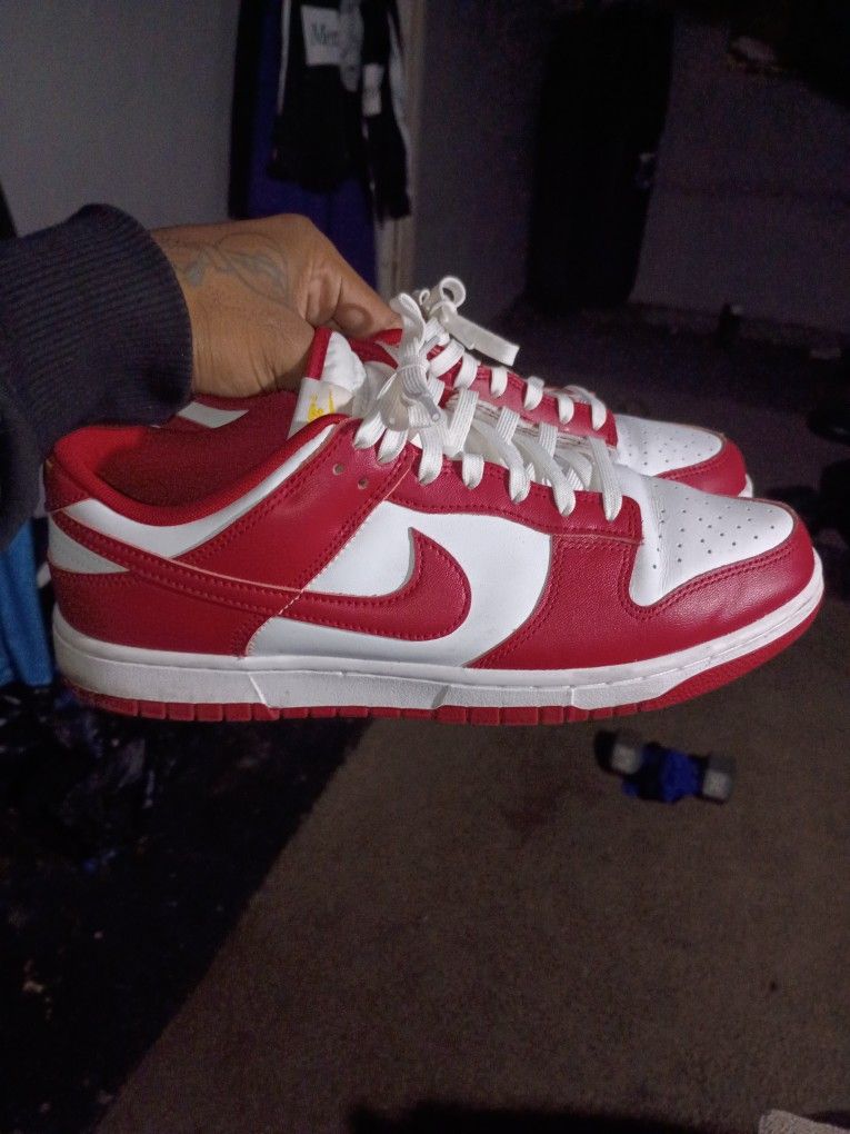Red & White Nike Dunks