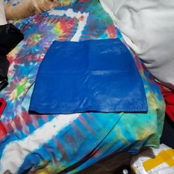 Lambs Skins Mini Blue Lesther Skirt