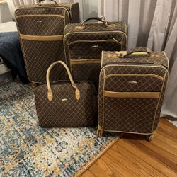 Pierre Cardin 4-Piece Luggage Set – Matching Travel Bags