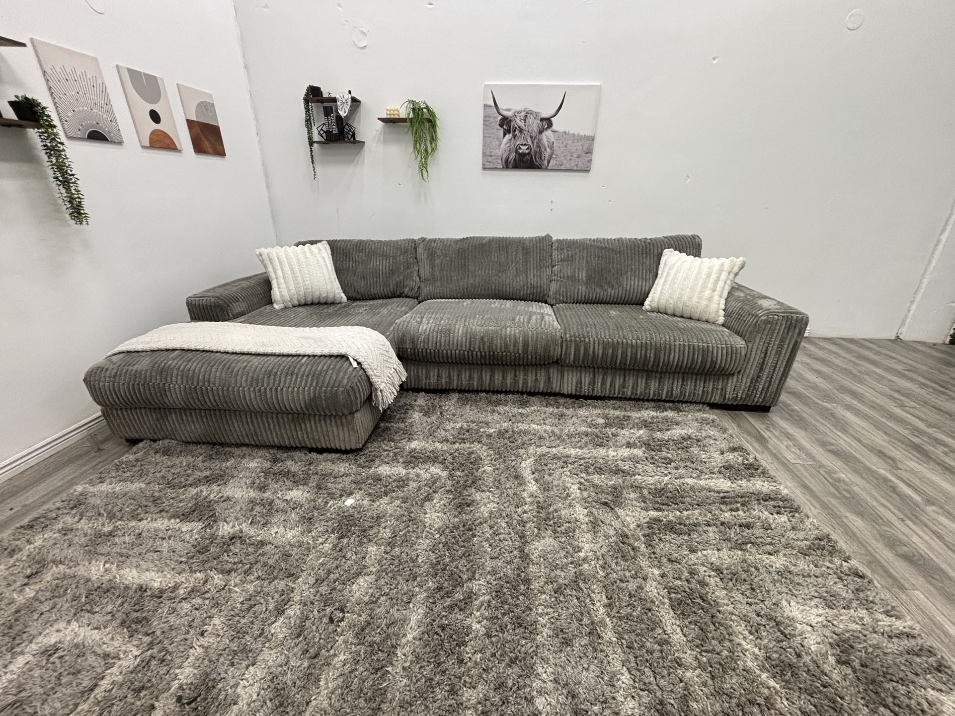 Gray Sectional Couch - Free Delivery 