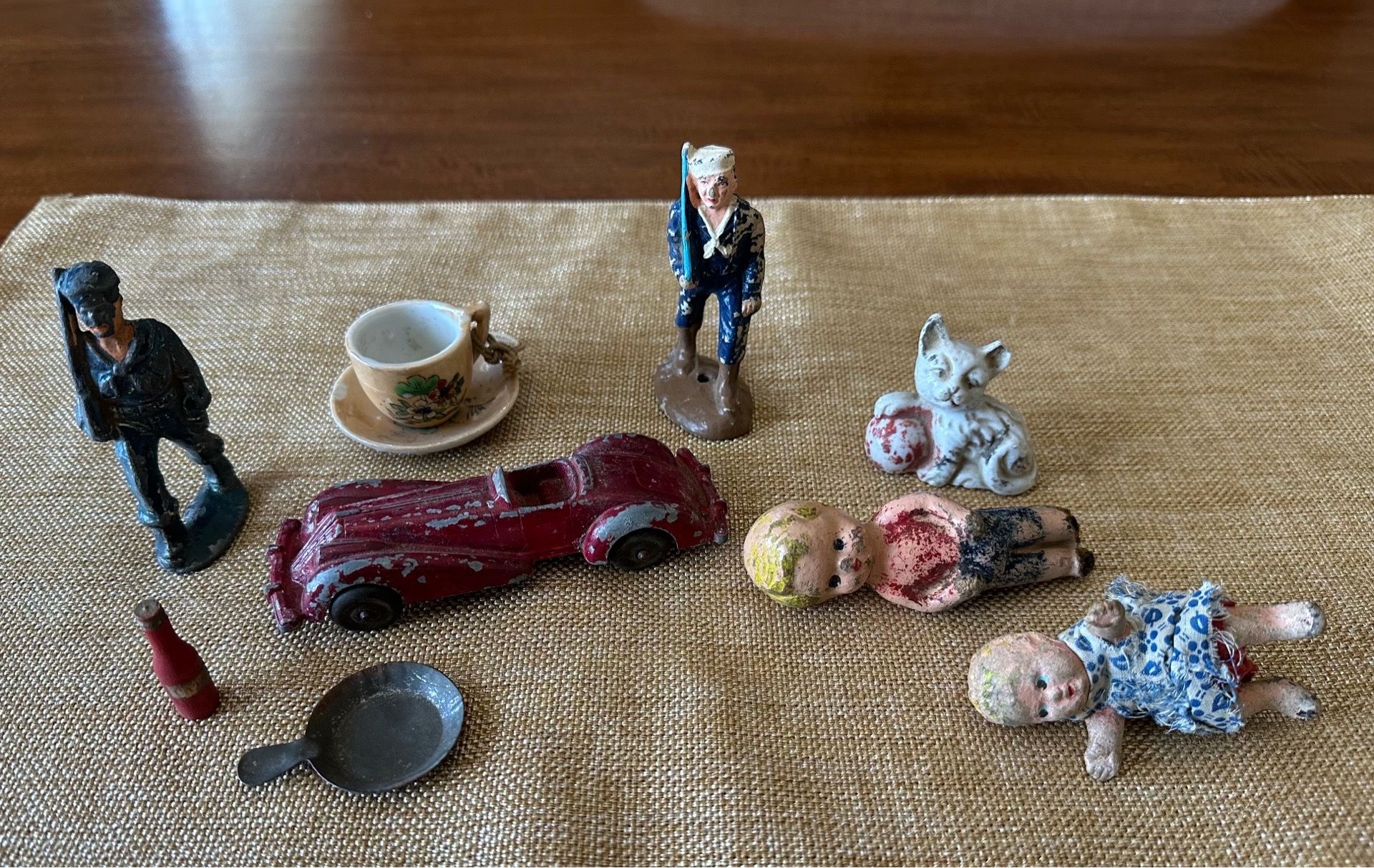 Vintage Miniature Toy & Dollhouse Lot – Manoil, Barclay, Japan