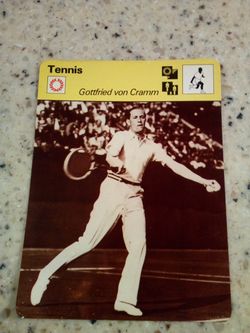 Vintage 1979 sportscaster tennis/ Gottfried von cramm/ a courtly gentleman/ Olympic collector card # 59-03