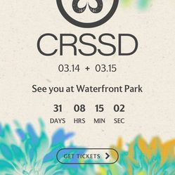 2 Crssd Tickets weekend  2day 300 each
