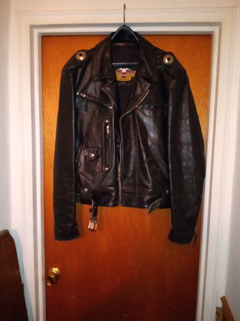 Genuine Harley Davidson Brand Leather Motorcycle Jacket 
