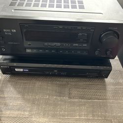 BOSE speaker, ONKYO Receiver, SONY 5 cd player