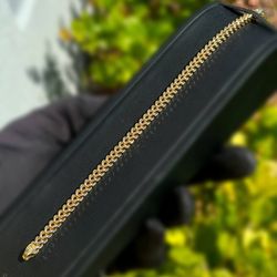 Jewelry 10k solid Yellow Gold Franco link 8.50” Bracelet 7.60 grams 4.00mm