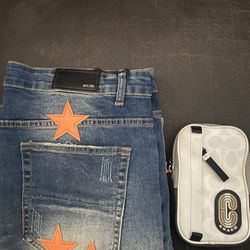 Amiri Jeans And Coach Bag 