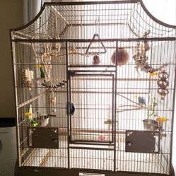 Medium Side Bird cage With Wheels