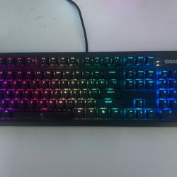 Gigastone 100% Mechanical Gaming Keyboard, Full RGB, Brown Switches, Wired