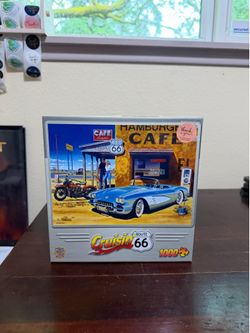 MasterPieces Cruisin' Route 66 Hamburger Cafe 1000 Piece Puzzle - Complete