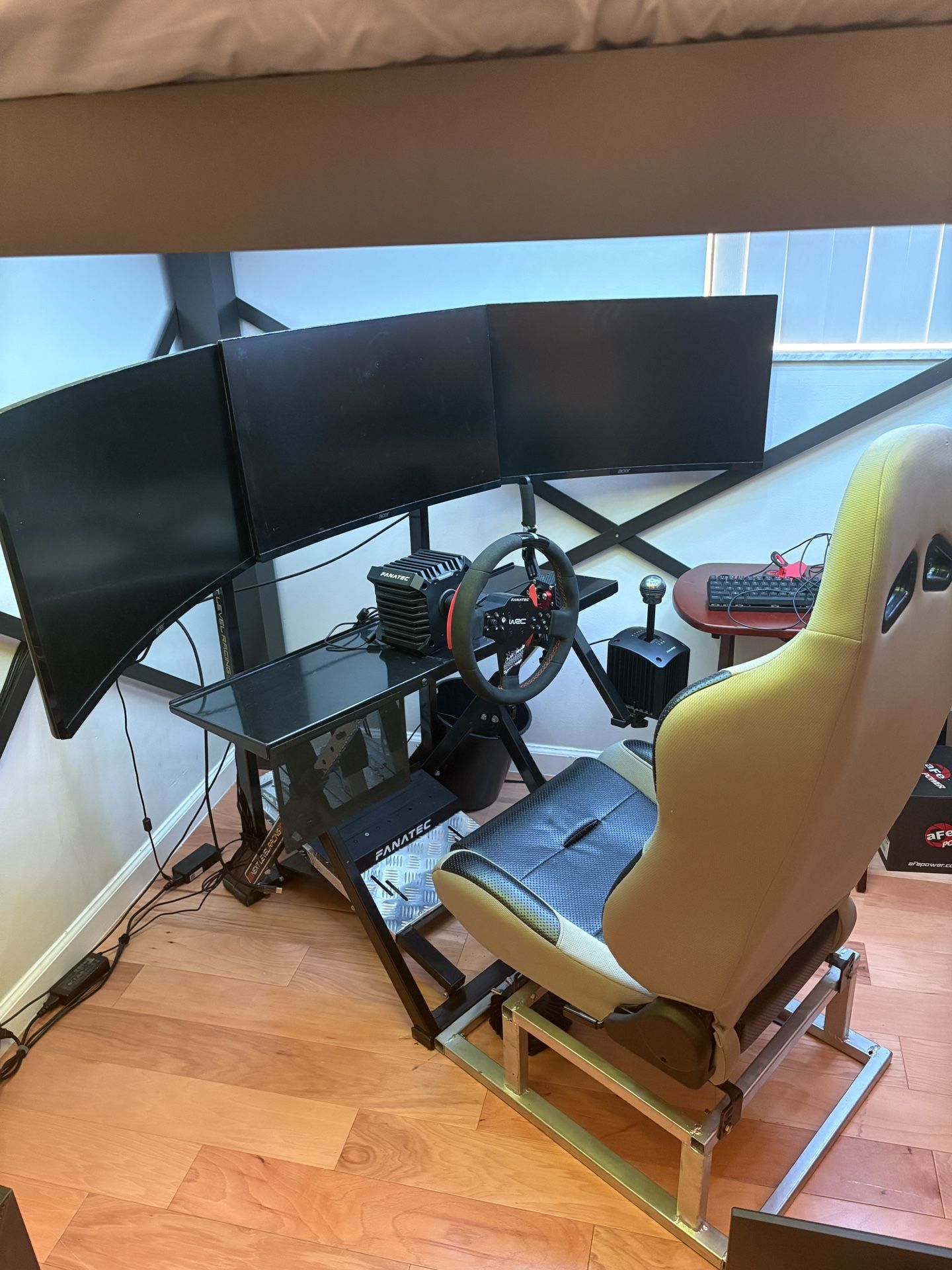 Used 3 Monitor Racing Sim Fanatec