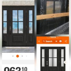 64"  Size  Black New Front Door Fancy Elegant Retail For $2995 Asking  $1995