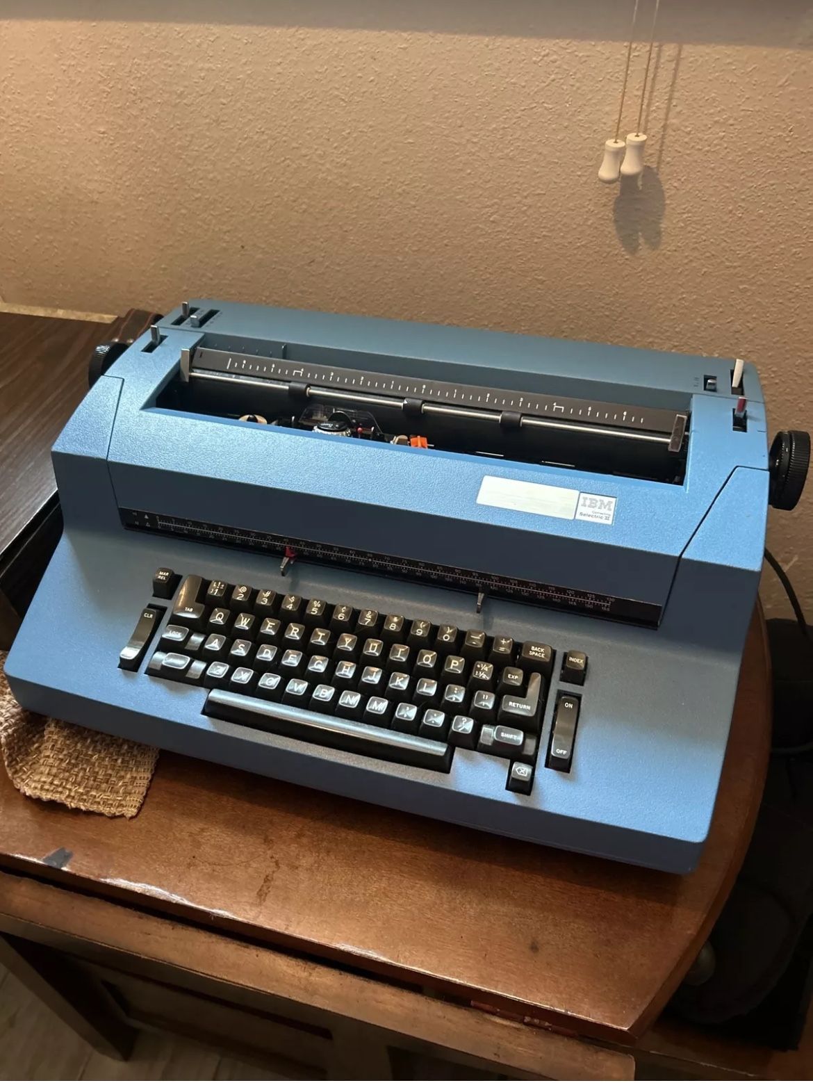 Vintage 1970s IBM Selectric II Blue Correcting Electric Typewriter