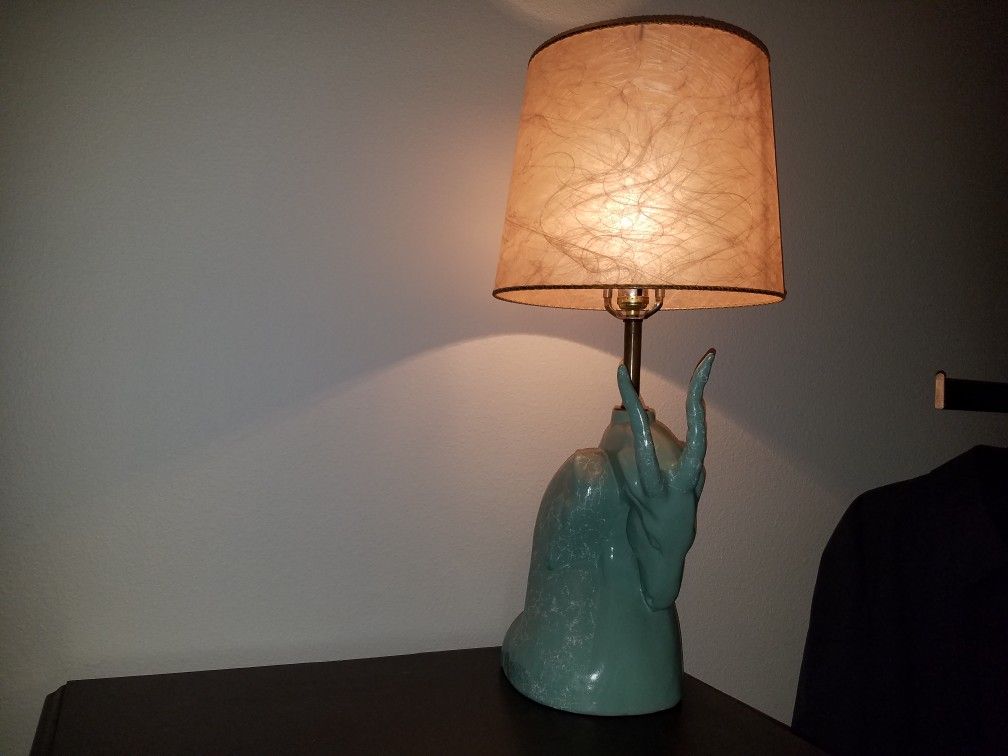 Vintage mid century table lamp gazelle's