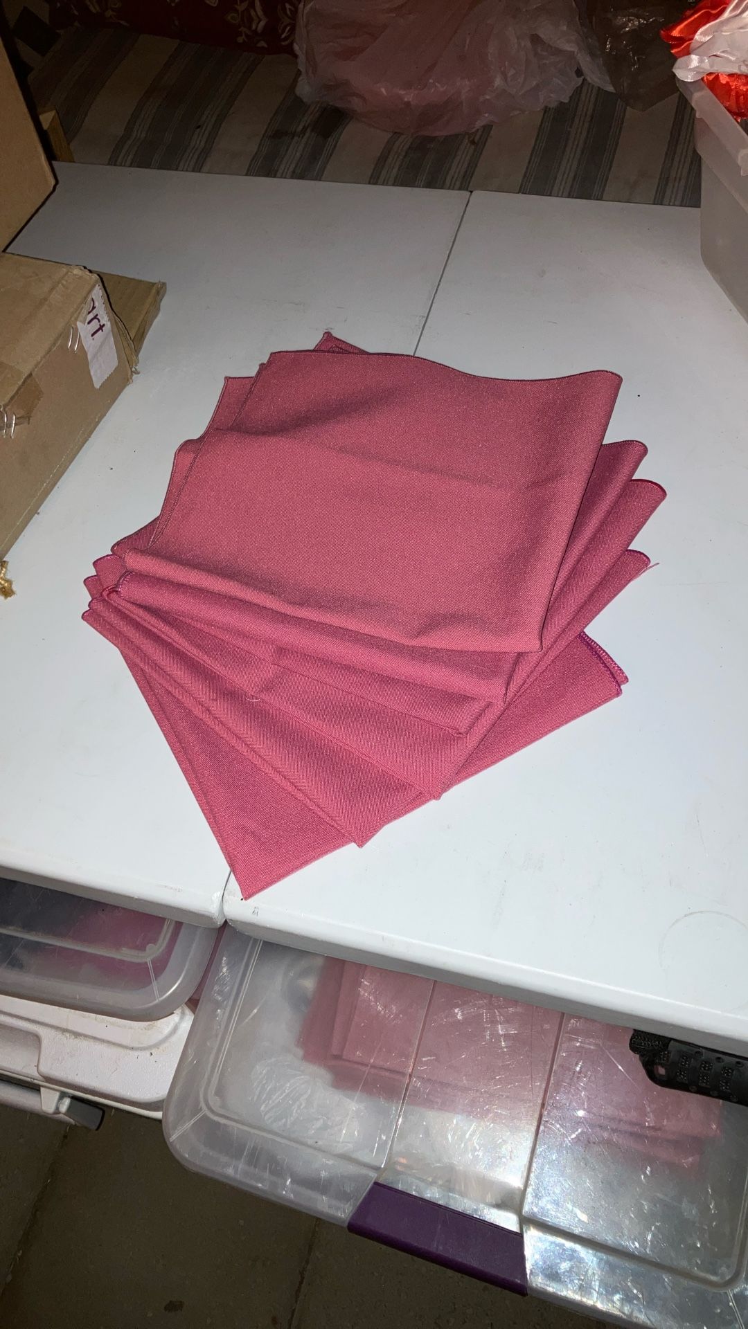 Hot Pink Cotton napkins - Used 2 Time Only