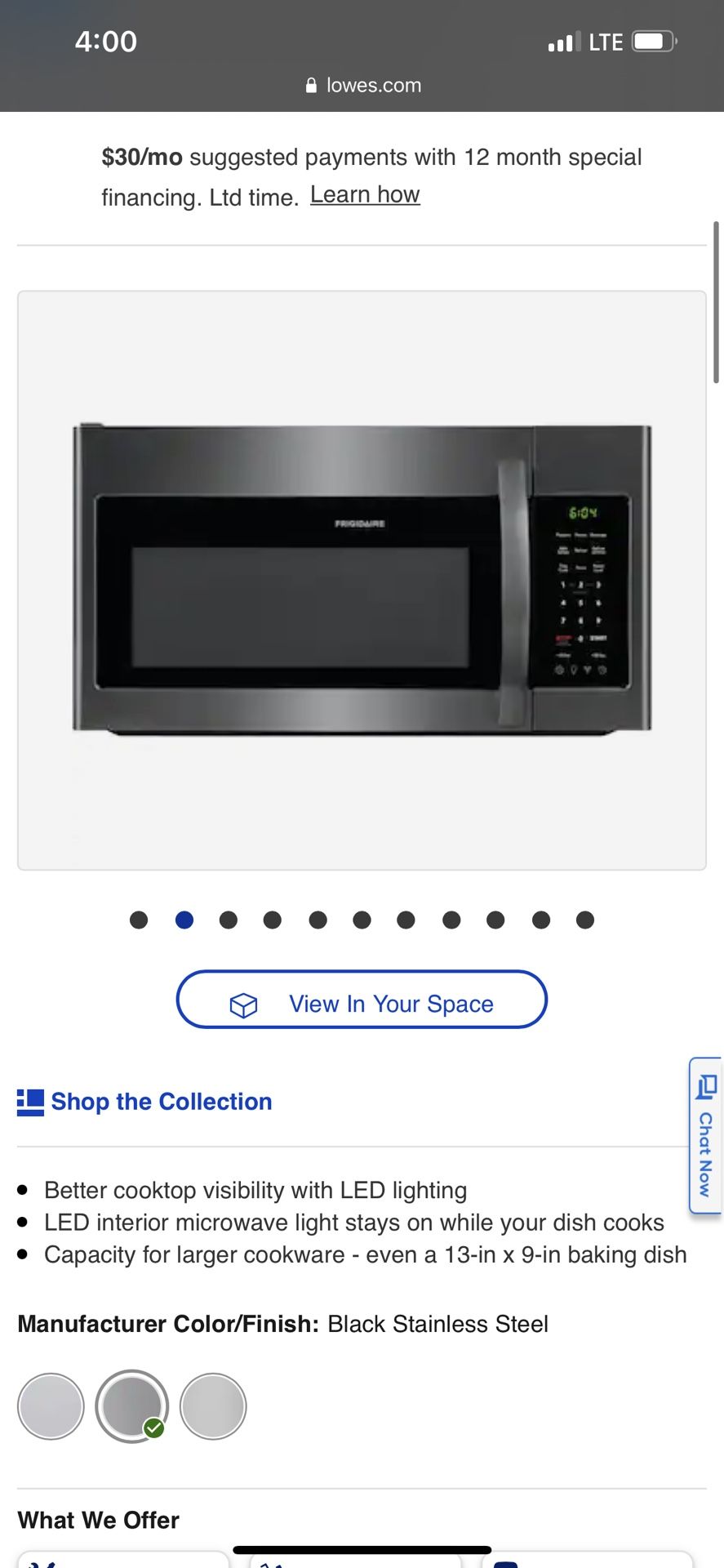 Black Stainless Microwave