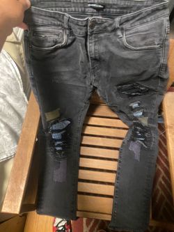 Embellish denim size 34 black