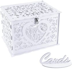 White Wooden Card Box For Wedding Or Any Occasion