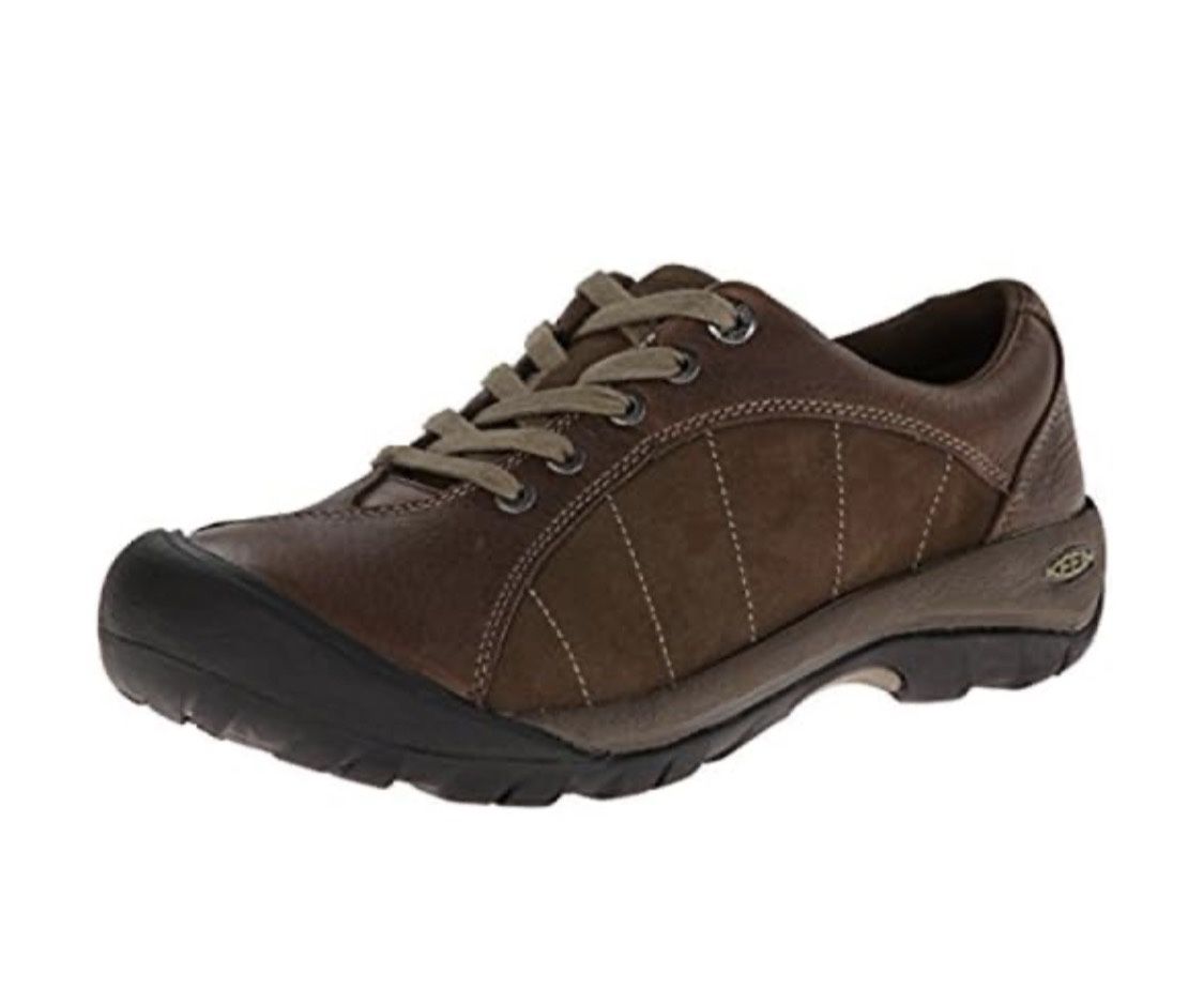 KEEN Women's Presidio Casual Comfortable Oxford, Dark Brown/Black, Size 9