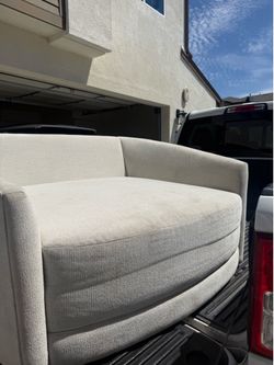 Round swivel chair living spaces