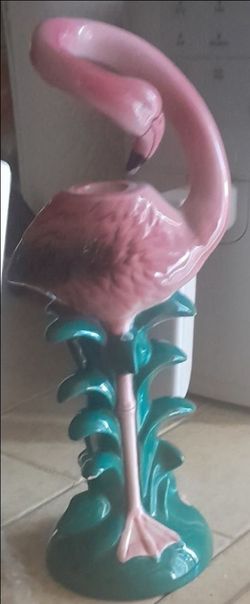 Vintage Porcelain Flamingo