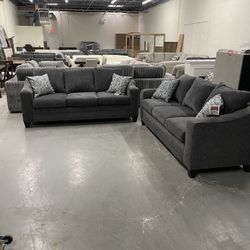 Sullivan Upholstered Chenille Sofa Couch Set
