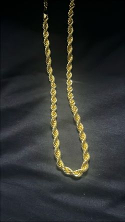 Gold Rope Chain Necklace