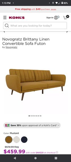 Selling A Really Nice Mustard Color Futon Bed 