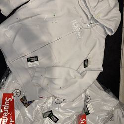 Supreme x Maison Margiela MM6 Box Logo Zip Up “White” ✅ MULTIPLE SIZES ✅