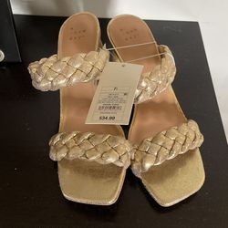 Gold sandals from Target