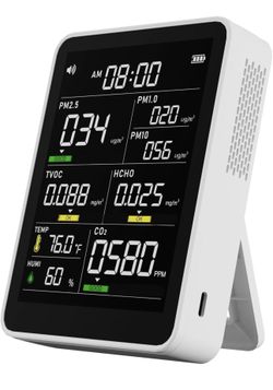Professional Indoor Air Quality Monitor with 9AQI+7 AQI Alert Buzzers C3