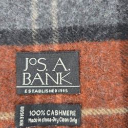 JoS A Bank 100% Cashmere Men's Scarf