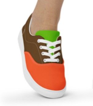 Orange Vans Canvas Shoes