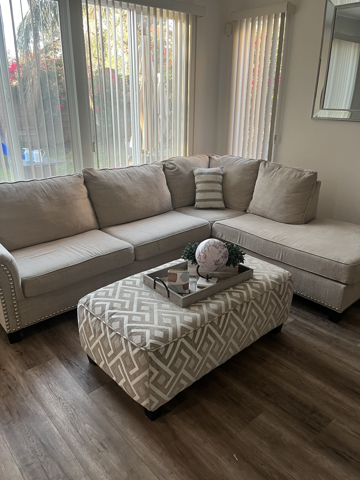 Sectional Couch Two-Piece With Autumn