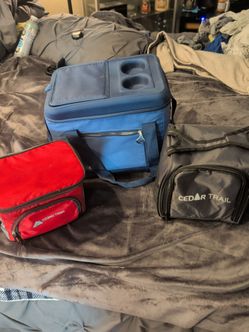 Insulated lunch boxes and med soft sided cooler