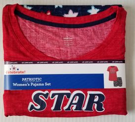 Women's Patriotic Pajama Set Size 2X or 3X New