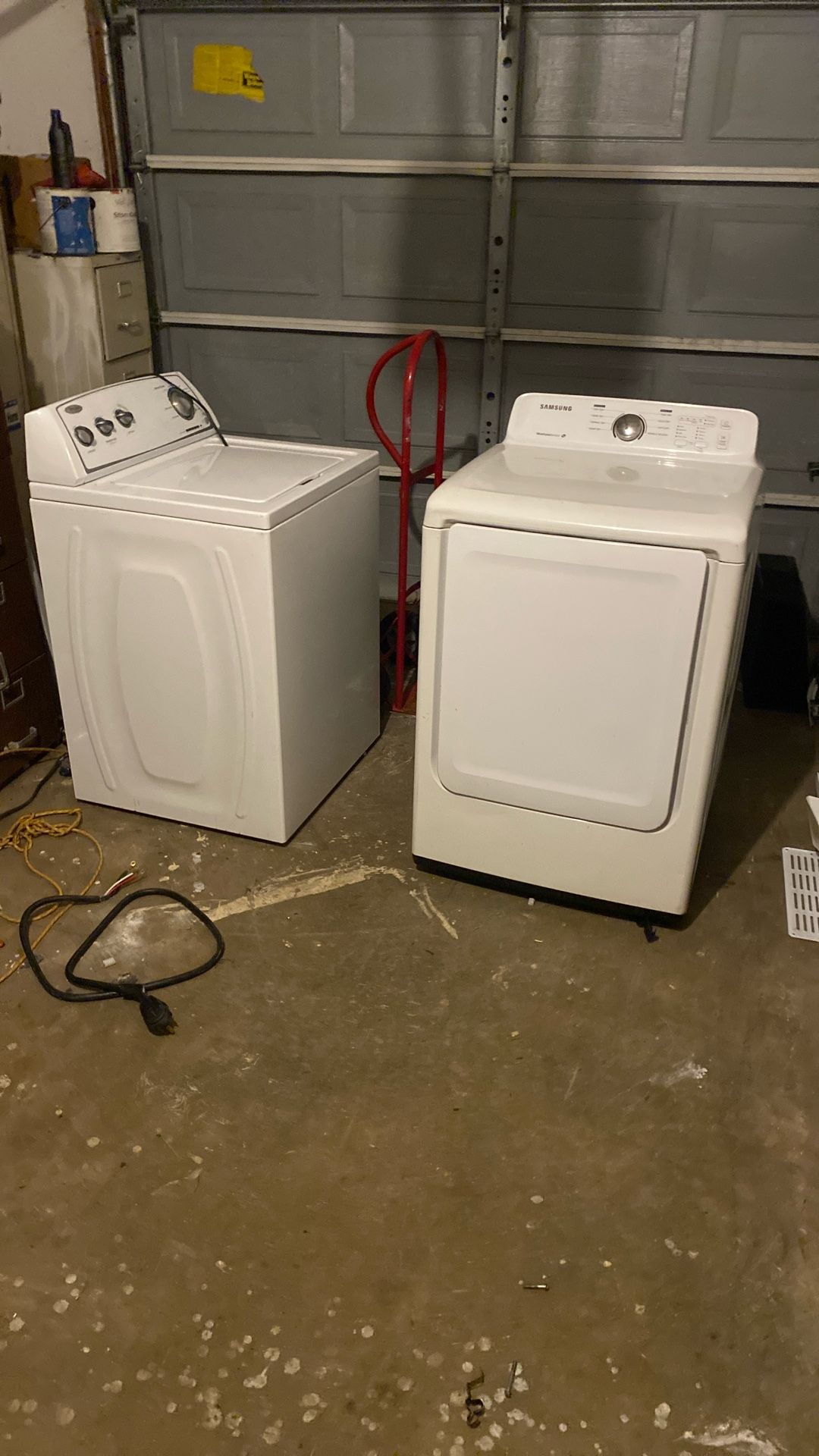 washer dryer less year old delivered installed 400.00
