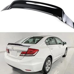 2013-2015 For Honda 9.5-generation Civic Rear Spoiler R Style Gloss Black Wing