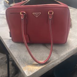 100% Authentic Red Prada Bag