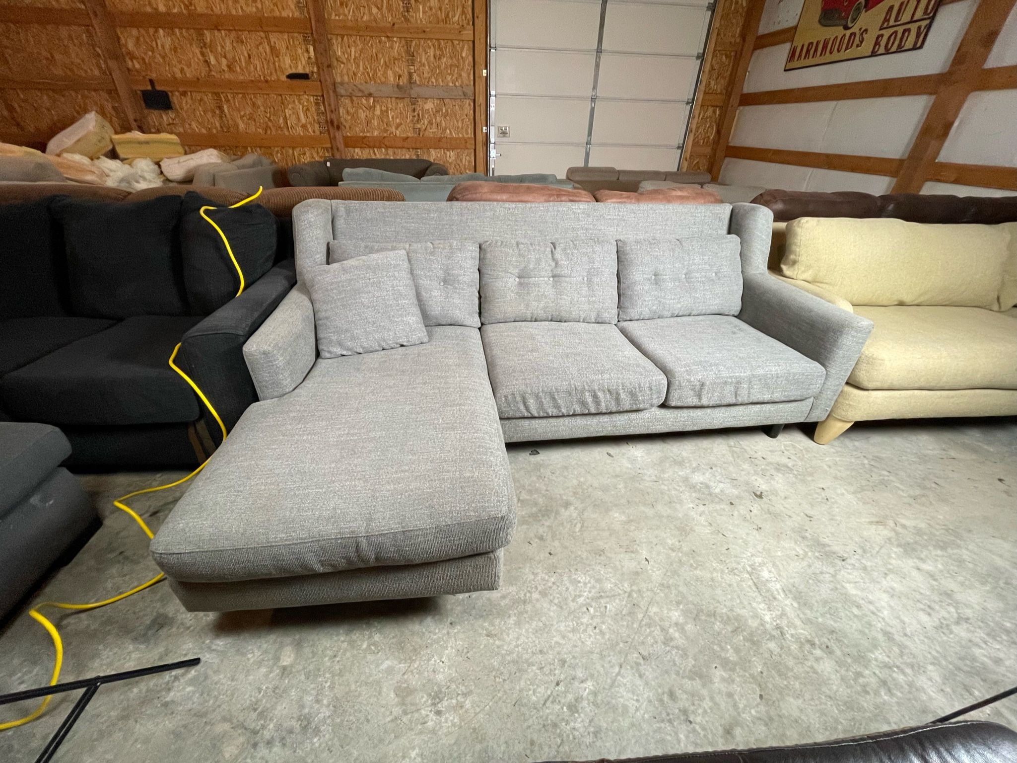 Grey L Shaped Sectional Couch “WE DELIVER”