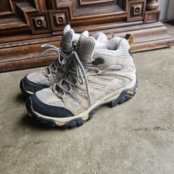 Merrell Moab Mid Waterproof Hiking Boots Womens 8 Vibram Trail