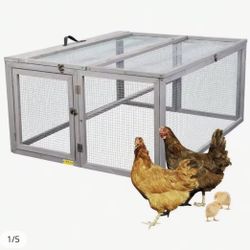 "Foldable Rabbit Hutch Chicken Coop Hen House Poultry Cage Indoor Outdoor , NEW  A7-,24N Brand new  "