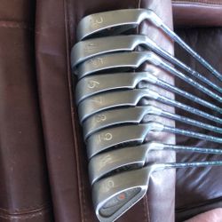 Ping Eye2 RH Orange Dot 3-SW ZZ Lite Shafts Very Good Condition 