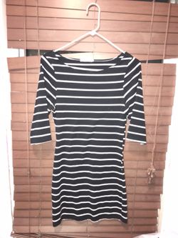 Black and white stripped dress