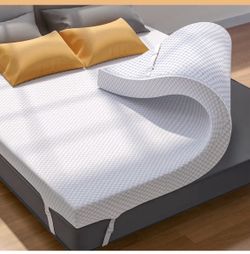 PERLECARE King Mattress Topper, 3 Inch Gel Memory Foam Mattress Topper for Pressure Relief, Premium Soft Cooling Sleep, Non-Slip Design with Removable