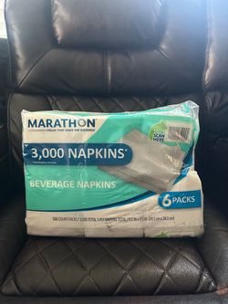 Marathon Beverage Napkins 3000 Count 6 Packs