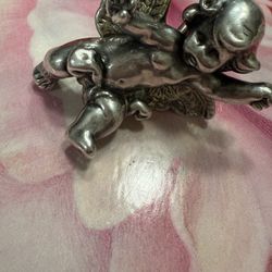 Bat-Ami Sterling Silver Pendant/brooch Cherub925