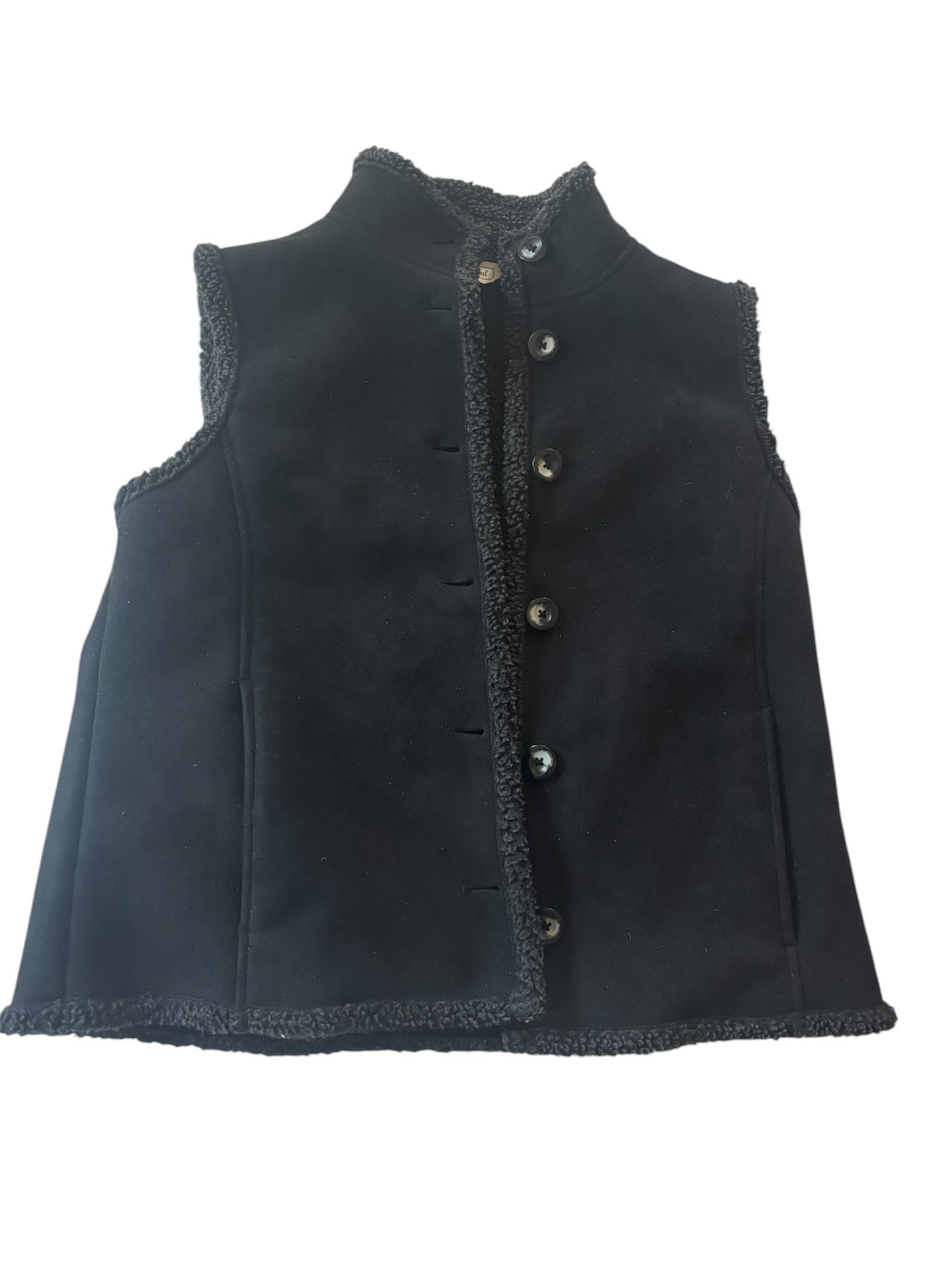 L.L Bean Women’s Black Suede Vest-Small