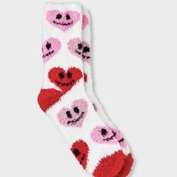 Smiley Hearts Valentine’s Socks