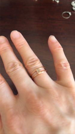 Baguette cut white sapphire ring